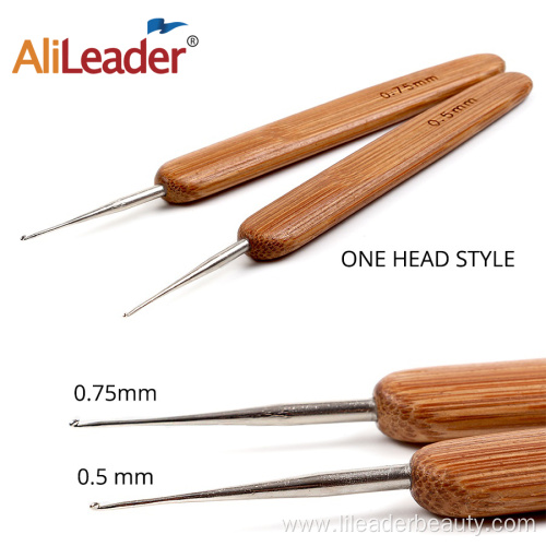 Stainless Steel Needle Bamboo Handle Dreadlock Crochet Hooks